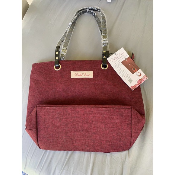 Porto Vino Handbags - Porto Vino City Tote-Burgundy-NWT